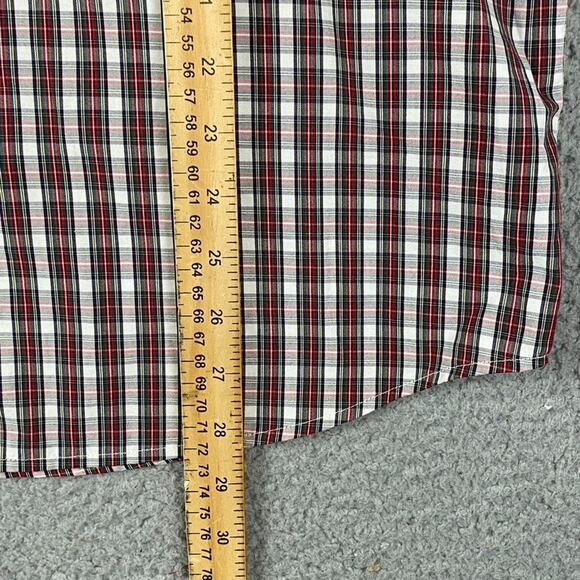 Untuckit Button Up Shirt Men's Large Red Plaid Causal Formal Business Classic - Picture 6 of 7